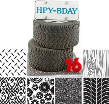 Cake Craft Manly Texture Sheet - 6pk Embossers The Cooks Kitchen 