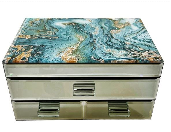 Aquatic Radiance Jumble Jewellery Box Misc - Giftware The Cooks Kitchen 