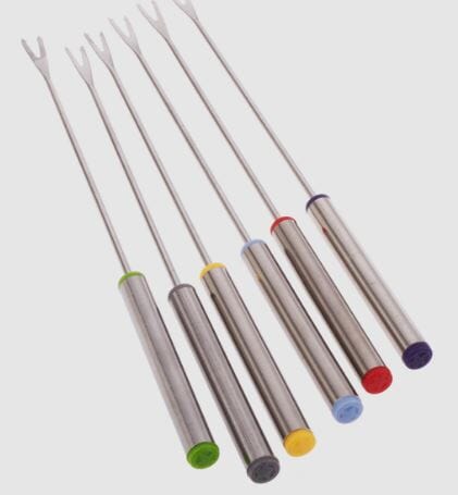 Fondue Forks - Stainless Steel Handles Set Of 6 Fondue Forks The Cooks Kitchen 