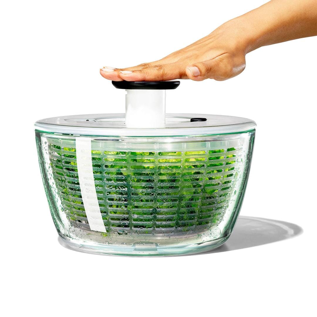 Oxo Good Grips Glass Bowl Salad Spinner Salad Spinners & Preservers The Cooks Kitchen 