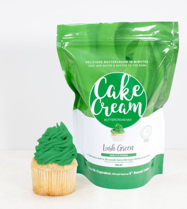Cake Cream Swiss Meringue Buttercream Mix 400g - Lush Green