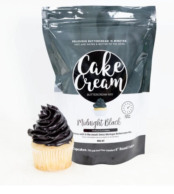 Cake Cream Swiss Meringue Buttercream Mix 800g - Black