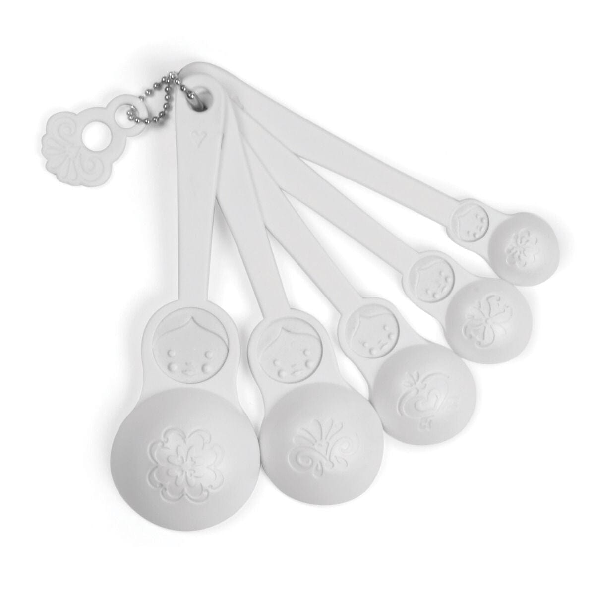 Fred M-spoons Matryoshka Measuring Spoons Set Of 5 White 0.9x4.6x14.6cm Scales The Cooks Kitchen Mandurah 