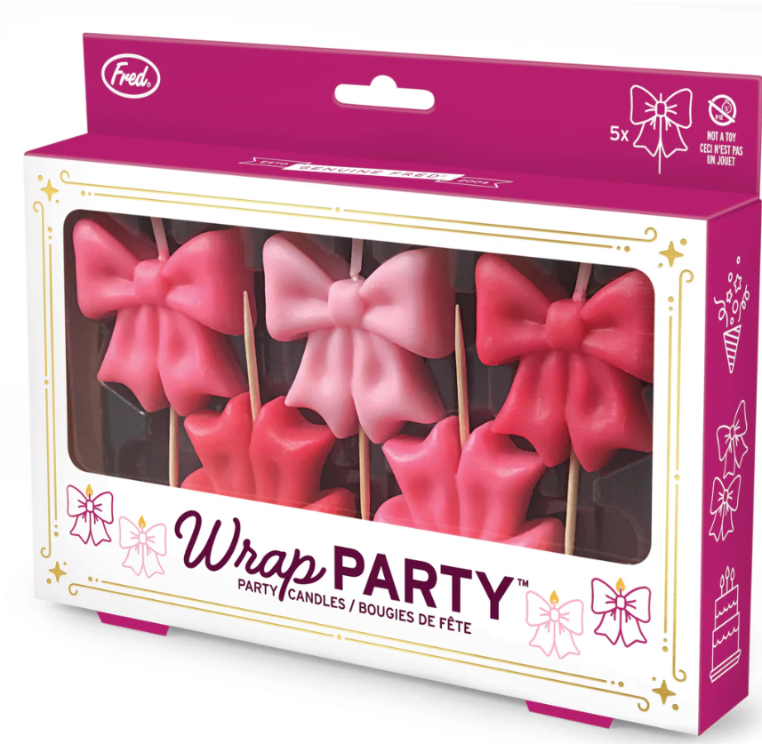 Fred Wrap Party Birthday Candles - 5pcs Set Pink