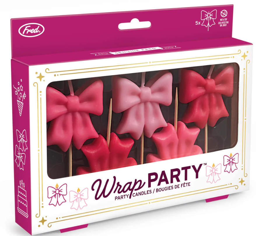 Fred Wrap Party Birthday Candles - 5pcs Set Pink