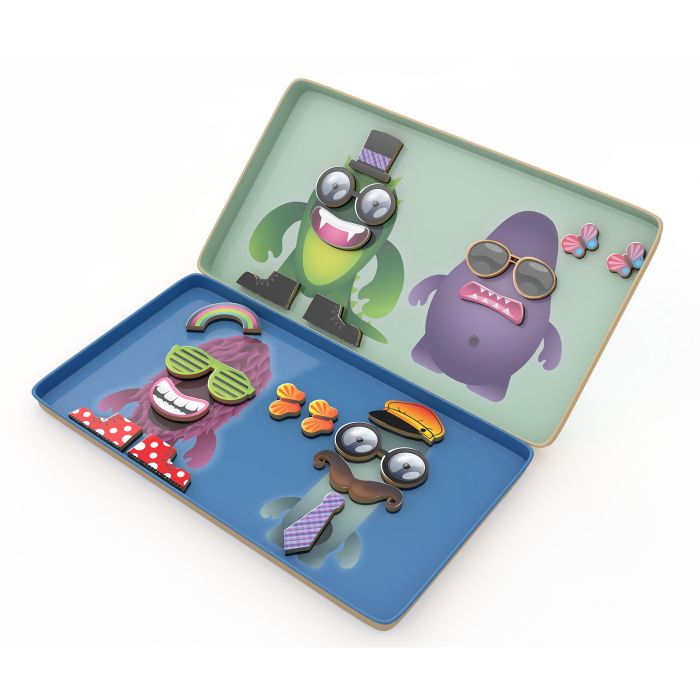 The Purple Cow Magnetic Monster Factory Multi-coloured 10.2x1x18.5cm