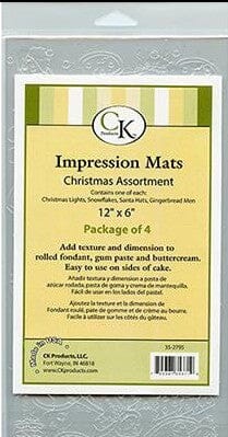 Ck Impression Mats Christmas Assortment - Christmas Lights, Snowflakes, Sants Hats, Gingerbread Man Embossers The Cooks Kitchen 