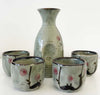 Omotenashi Mashiko Set - Sake Pourer & 4 Cups Plum 220ml