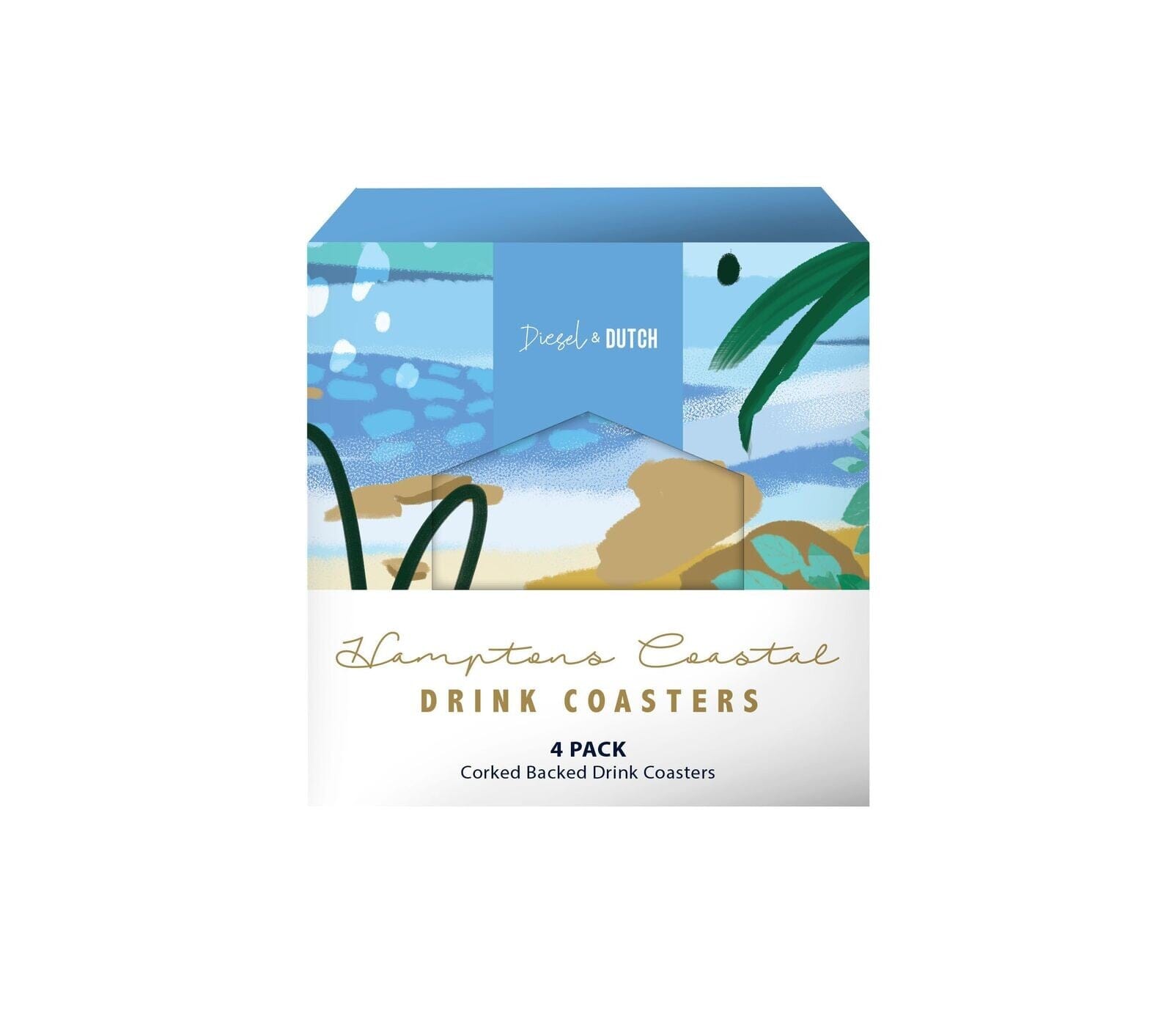 Diesel & Dutch - Hamptons Coastal Drink Coaster - Set Of 4 Placemats & Coasters The Cooks Kitchen Mandurah 