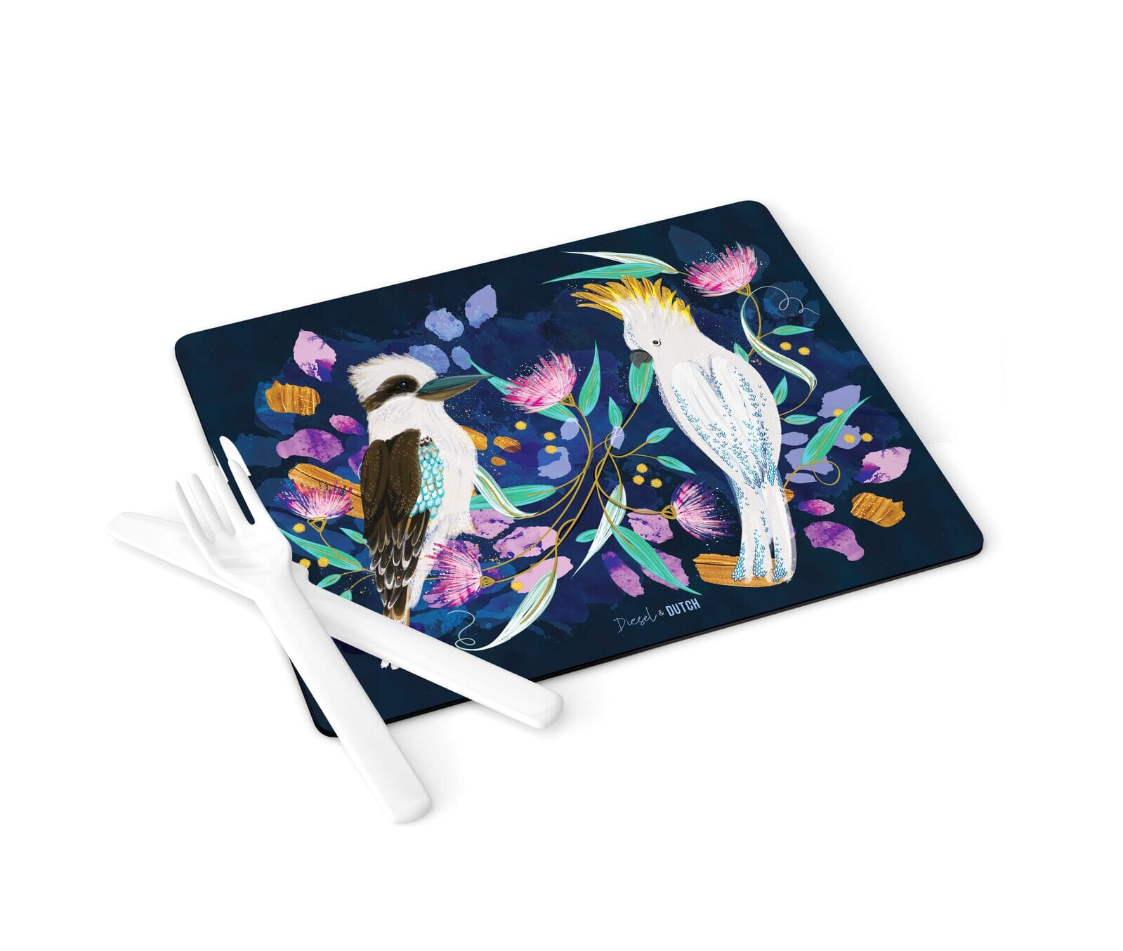 Dieasel & Dutch - Australian Birds Placemats - Set Of 4 Placemats & Coasters The Cooks Kitchen 