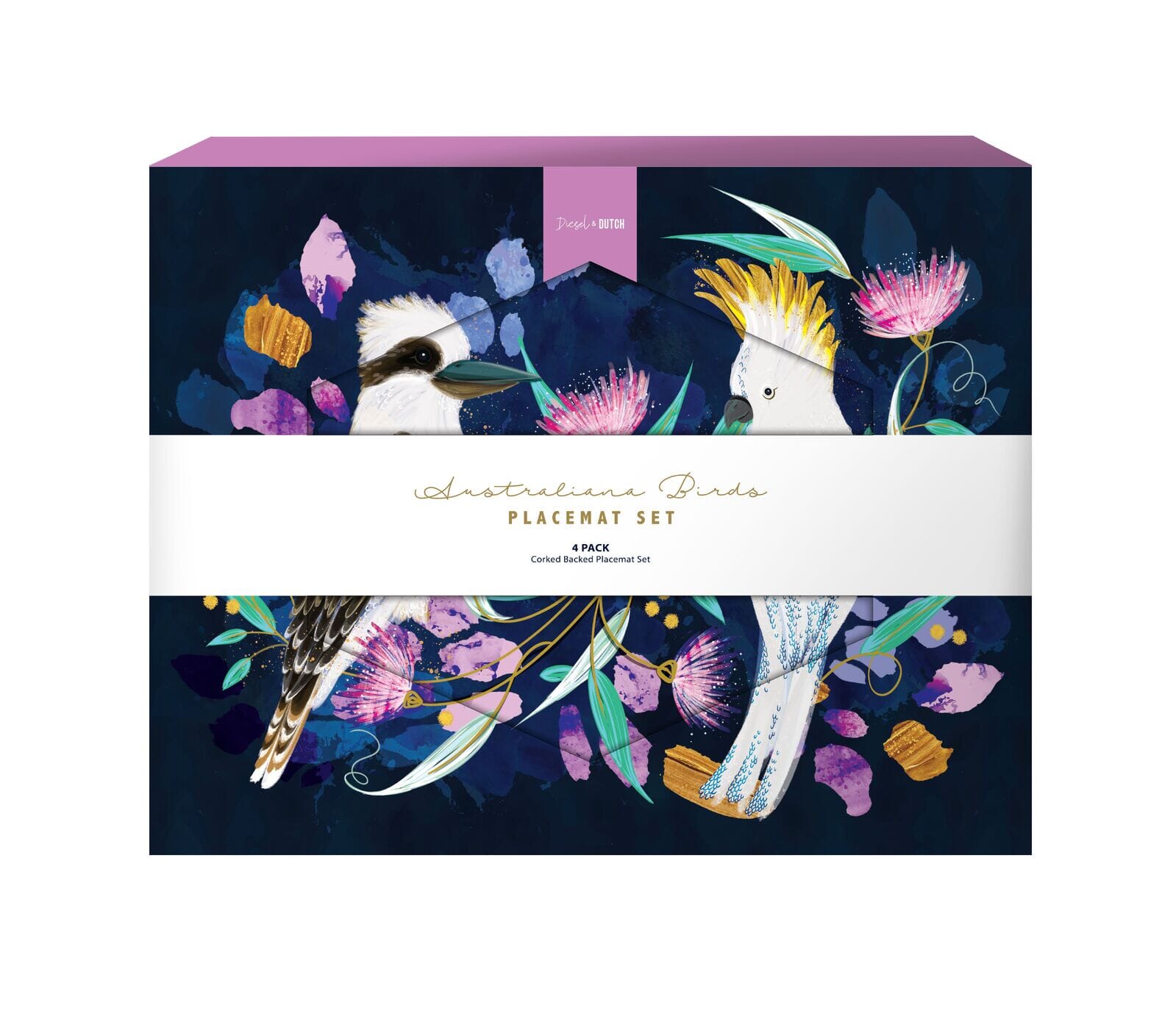 Dieasel & Dutch - Australian Birds Placemats - Set Of 4 Placemats & Coasters The Cooks Kitchen 