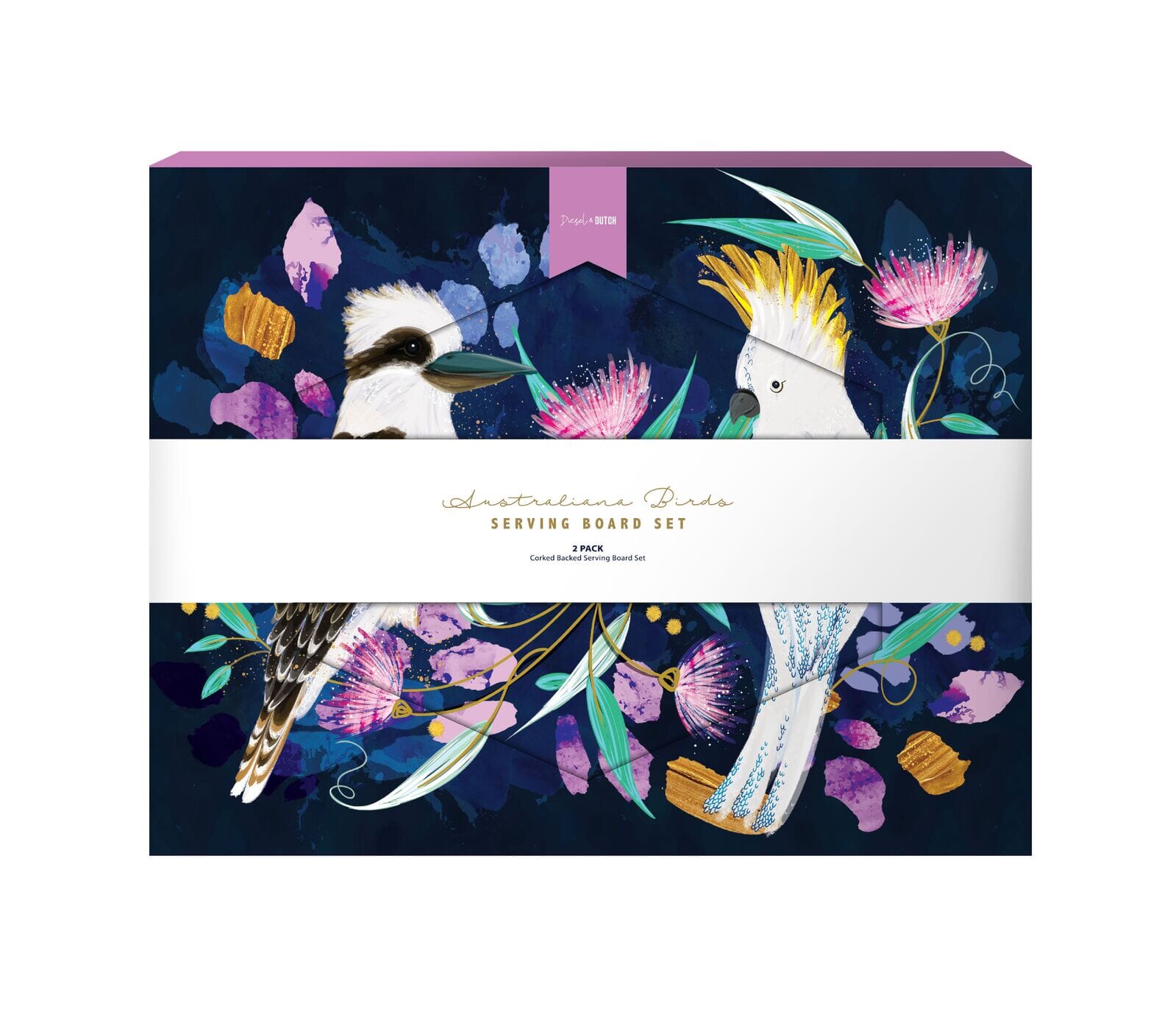 Diesel & Dutch - Australian Birds Serving Board Set - Set Of 2 Placemats & Coasters The Cooks Kitchen 