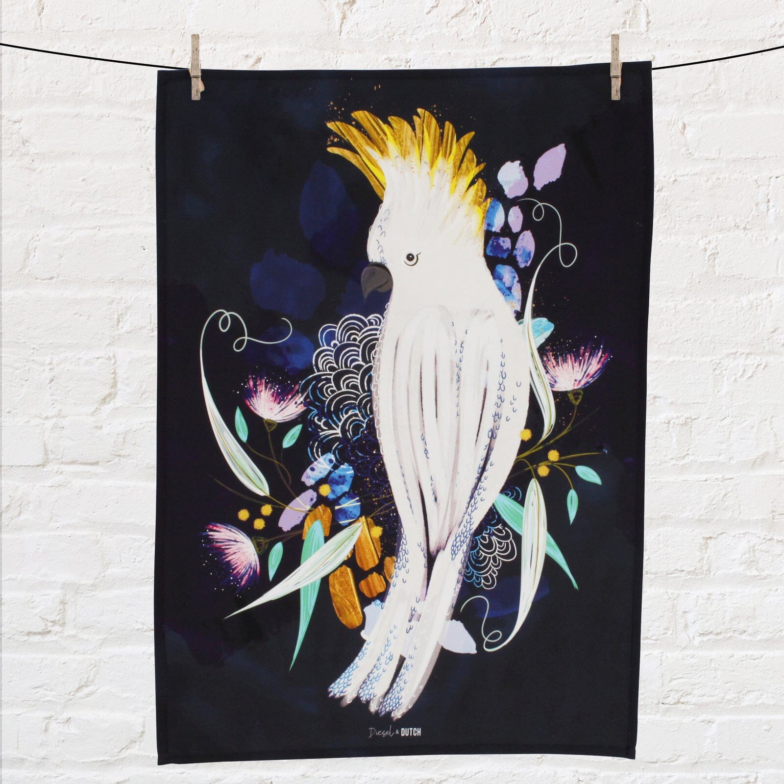 Diesel & Dutch - Cockatoo Tea Towel Tea Towels The Cooks Kitchen 
