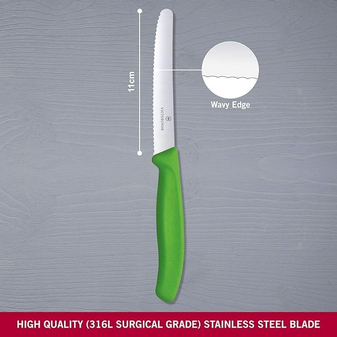 Victorinox Swiss Classic Tomato And Table Knife - Green Loose Cutlery The Cooks Kitchen Mandurah 