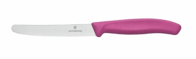 Victorinox Tomato & Sausage Knife 11cm - Pink Steak Knives The Cooks Kitchen 