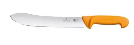 Victorinox Swibo Wide Tip Butchers Knife 25cm Yellow Handle Butchering Knives The Cooks Kitchen 