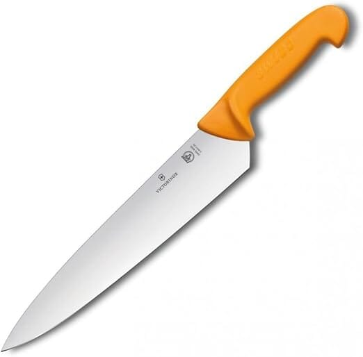 Swibo Chef's Carving Knife 21cm Heavy Blade Yellow Handle Butchers The Cooks Kitchen 