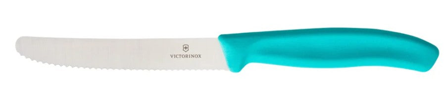 Victorinox Steak & Tomato Knife, Wavy Edge 11cm - Turquoise Treasure