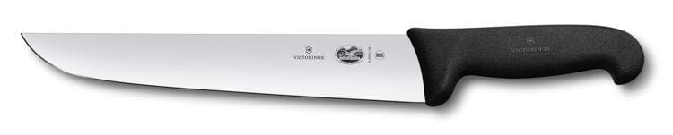 Victorinox Straight Back Butchers Knife 18cm Black Fibrox Handle Butchering Knives The Cooks Kitchen 