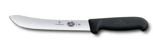 Victorinox Heavy Stiff Blade Butchers Knife 20cm Black Fibrox Butchering Knives The Cooks Kitchen 