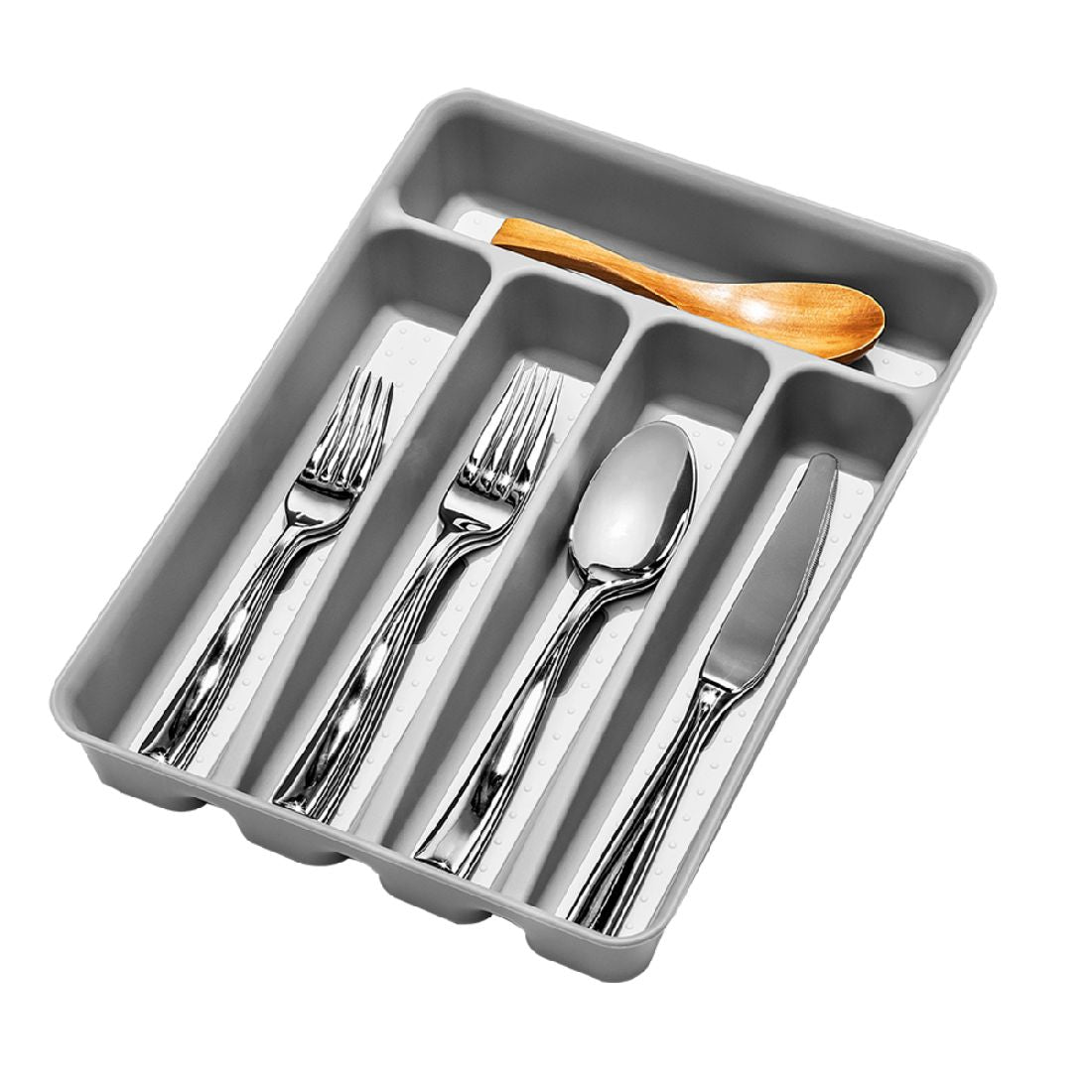 Madesmart Mini Cutlery Tray - Soft Grey Cutlery & Utensil Storage The Cooks Kitchen 