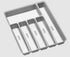 Madesmart 6 Compartment Cutlery Tray - Soft Grey Cutlery & Utensil Storage The Cooks Kitchen 