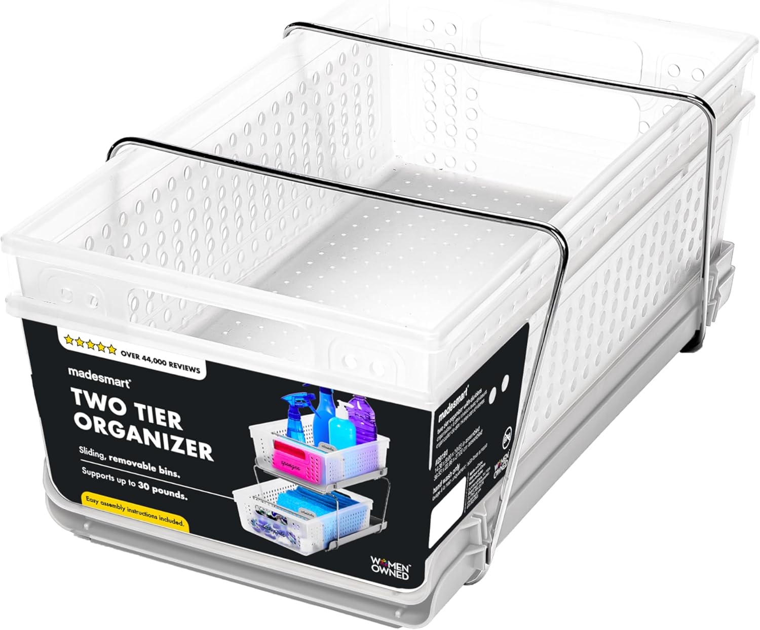 Madesmart Two Tier Organizer  With Dividers