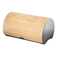 Oggi S/s Bread Bin W/ Bamboo Lid - Black Bread & Butter Storage The Cooks Kitchen 