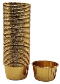 Gold Metallic Cupcake Liners - 50pc Boards & Boxes & Packaging The Cooks Kitchen 