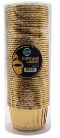 Gold Metallic Cupcake Liners - 50pc Boards & Boxes & Packaging The Cooks Kitchen 