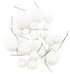 Iconic Cake Art White Ball Topper 20pc