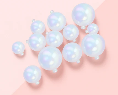 Iconic Cake Art Hologram White Ball Topper 12pk