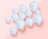 Iconic Cake Art Hologram White Ball Topper 12pk
