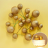 Iconic Cake Art Glitter Gold Ball Topper 20pk