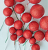 Iconic Cake Art Glitter Red Ball Topper 20pc