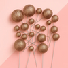 Iconic Cake Art Glitter Rose Gold Ball Topper 20pc