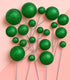 Iconic Cake Art Glitter Green Ball Topper 20pc Cake Toppers The Cooks Kitchen 