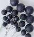 Iconic Cake Art Glitter Black Ball Topper 20pc