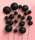 Iconic Cake Art Glitter Black Ball Topper 20pc Cake Toppers The Cooks Kitchen 