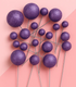 Iconic Cake Art Glitter Purple Ball Topper 20pc
