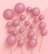 Iconic Cake Art Glitter Hot Pink Ball Topper 20pc