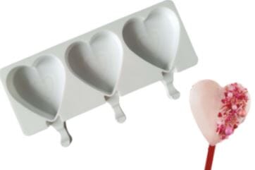 Popsicle Love Heart Silicone Mould 90mm Silicone Moulds The Cooks Kitchen 