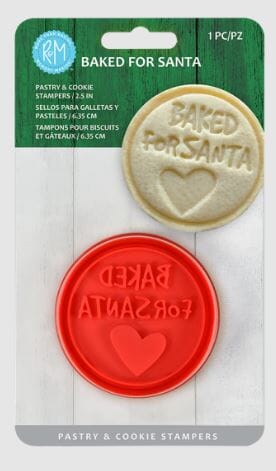 R & M Baked For Santa Cookie Cutter & Stamp Set 6.35cm Cookie Cutters The Cooks Kitchen 
