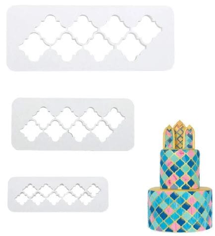 Moroccan Pattern Impression Set 3pc Fondant Cutters The Cooks Kitchen Mandurah 