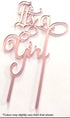Cake Craft It's A Girl Rose Gold Mirror Acrylic Cake Topper Acrylic Cake Toppers The Cooks Kitchen 