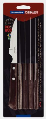 Tramontina Churrasco Brown Poly Wood Spanish Steak Knife Set