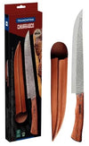 Tramontina Churrasco Nomade 25cm Butcher Knife With Wood Handle And Vegan Leather Pouch
