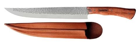 Tramontina Churrasco Nomade 25cm Butcher Knife With Wood Handle And Vegan Leather Pouch Butchers The Cooks Kitchen 