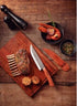 Tramontina Churrasco Nomade Meat Knife With Leather Sheath/ Real Woodhandle 20cm Cooks/Chefs The Cooks Kitchen 