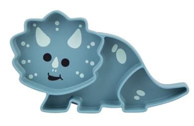 Melii Luxe Divided Silicone Suction Plate - Dinosaur Children's Cutlery The Cooks Kitchen 